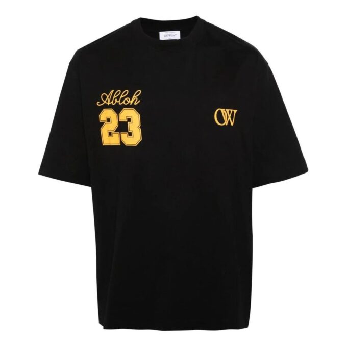 OW 23 Skate-logo-trykt bomulls-T-skjorte «Black»