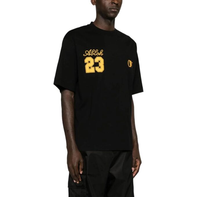 OW 23 Skate-logo-trykt bomulls-T-skjorte «Black»