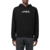 Paint Arrow Slim Hoodie «Black White»