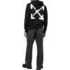 Paint Arrow Slim Hoodie «Black White»