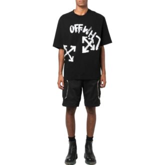 Paint Script Oversized Skate T-skjorte «Svart»