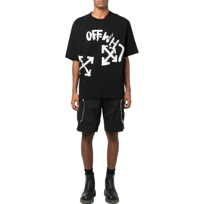 Paint Script Oversized Skate T-skjorte «Svart»