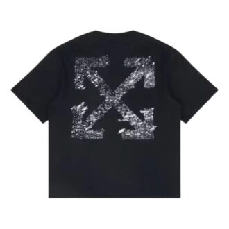 Paint Splatter Arrow Diag Fit T-skjorte «Svart»