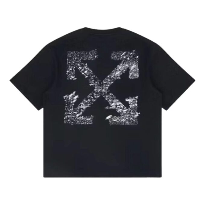 Paint Splatter Arrow Diag Fit T-skjorte «Svart»
