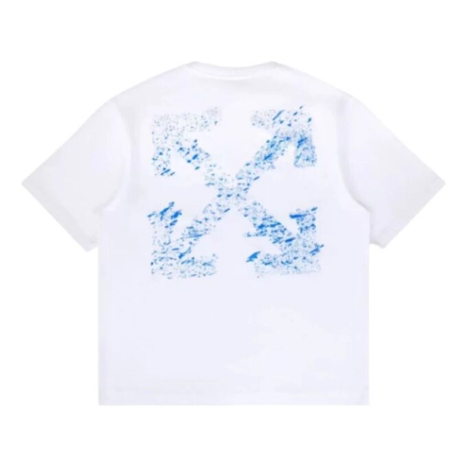 Paint Splatter Arrow Diag Fit T-skjorte «White»