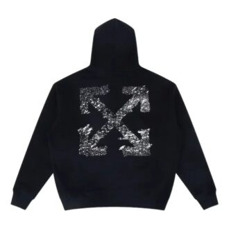 Paint Splatter Arrow Diag French Terry-hettegenser «Black»