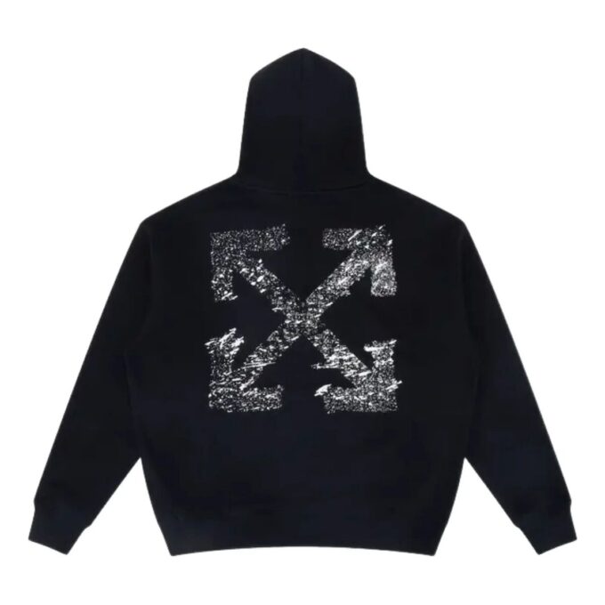 Paint Splatter Arrow Diag French Terry-hettegenser «Black»
