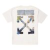 Painting Arrow bomulls-T-skjorte med korte ermer, hvit