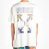 c/o virgil abloh herre-t-skjorte med fargede Arrows, korte ermer og oversize-passform