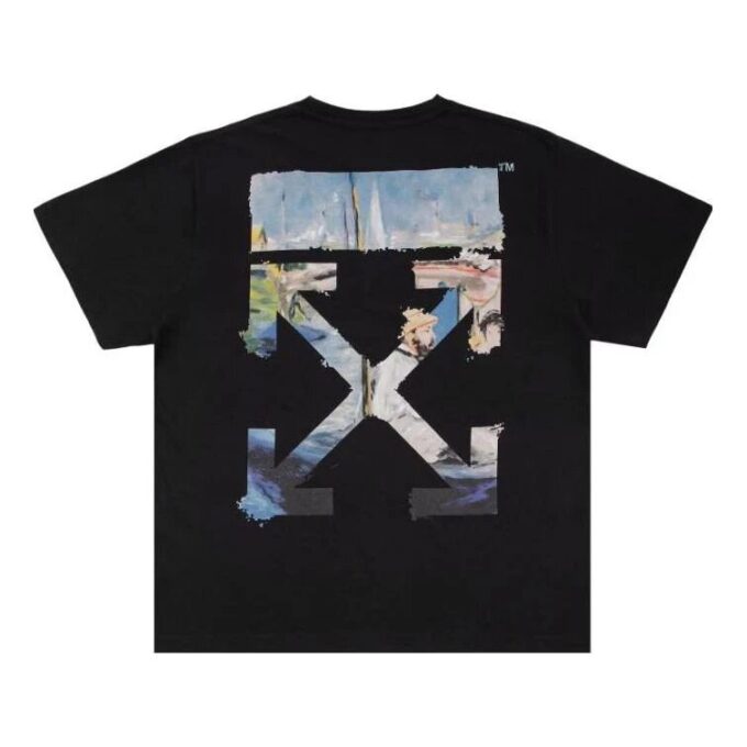 Painting Arrows bomulls-T-skjorte med korte ermer
