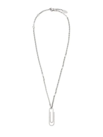 Paperclip Strass-halskjede