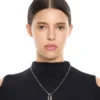 Paperclip Strass-halskjede