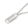 Paperclip Strass-halskjede