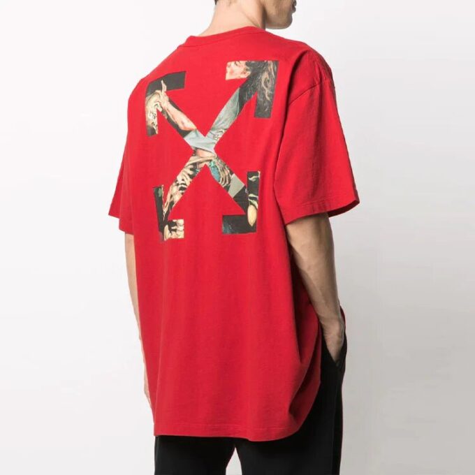 Pascal Arrow Applique T-skjorte for menn, rød