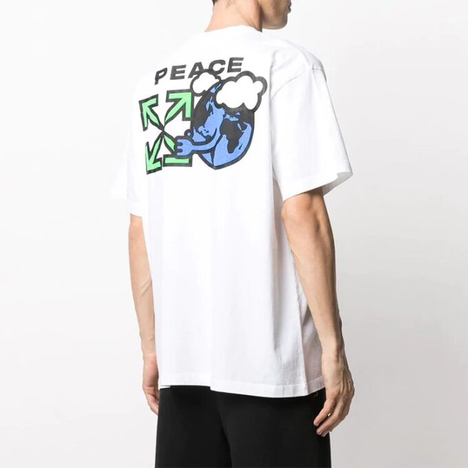 Peace Worldwide Over Tee «Hvit/Grønn»