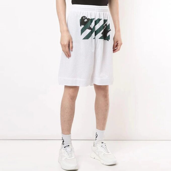 Printing Hollow Out Design Shorts Hvit