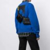 Printing Series Industrial Style Zipper Messenger Bag Fanny Pack Svart