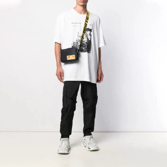 Puffy Crossbody-veske Skulderveske Messenger Bag Svart