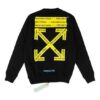Pullover med Fire Tape-grafikk, svart/gul