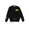 Pullover med Fire Tape-grafikk, svart/gul
