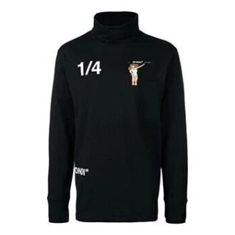 Pullover med høy krage Svart
