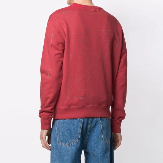 Pullover med pilmønster, rød