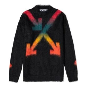 Rainbow Gradient Arrow Knit Svart