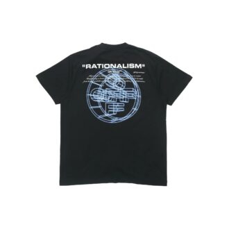 Rationalism-trykk, kort ermet, svart