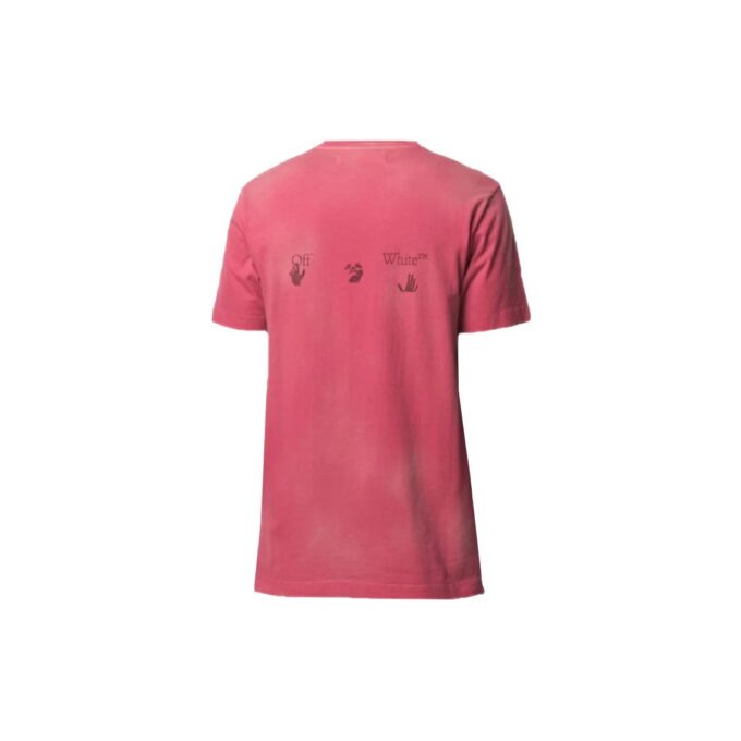 Rød T-skjorte med kort erme og logo