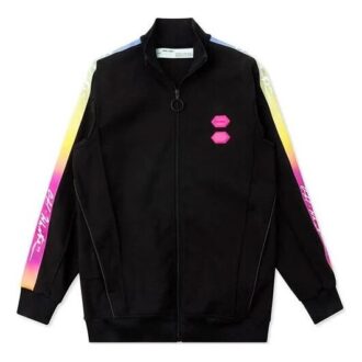 Rubber Retro Zipper Jacket Svart