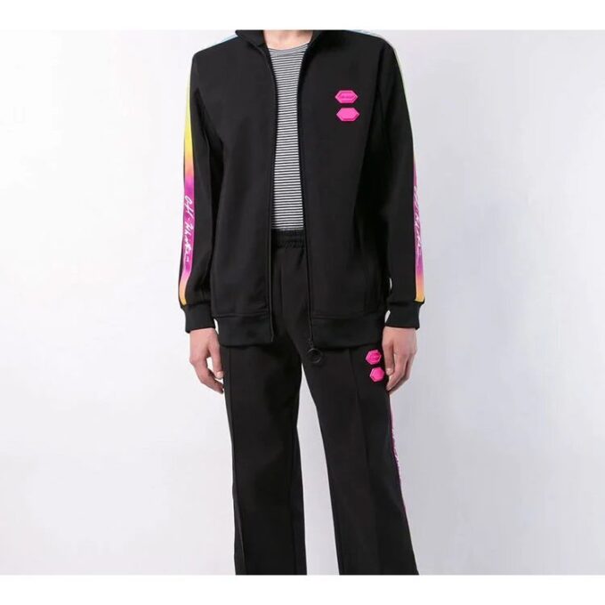 Rubber Retro Zipper Jacket Svart