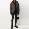 Rutete jakke, slim fit-versjon, marineblå