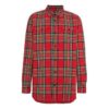 rutete skjorte Tartan-skjorte for menn Rød