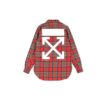 rutete skjorte Tartan-skjorte for menn Rød