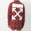 rutete skjorte Tartan-skjorte for menn Rød
