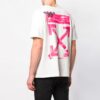 Ryggen rosa pil kort ermet hvit Shorts