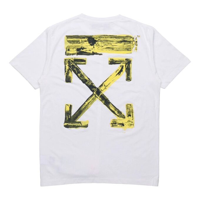 Ryggmaling Graffiti Arrows-trykk Kort ermet Hvit