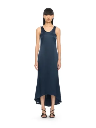 Satin Backless Midi Kjole
