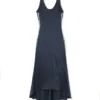 Satin Backless Midi Kjole