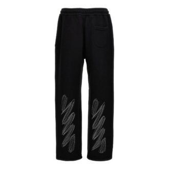 Scribble Diags joggebukse med snøring «Svart»