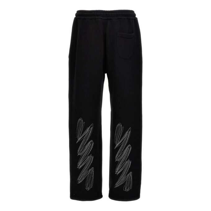 Scribble Diags joggebukse med snøring «Svart»