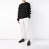 Sidestripe Rund hals Vanlig versjon Svart