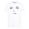 Sketch-trykk, kort ermet, hvit, unisex