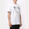 Sketch-trykk, kort ermet, hvit, unisex