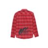 Skjorte i bleket bomull med mønster «Rød Svart»