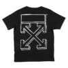 Slim Fit T-skjorte med 3D-markørgrafikk /Hvit