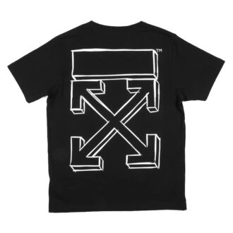 Slim Fit T-skjorte med 3D-markørgrafikk /Hvit