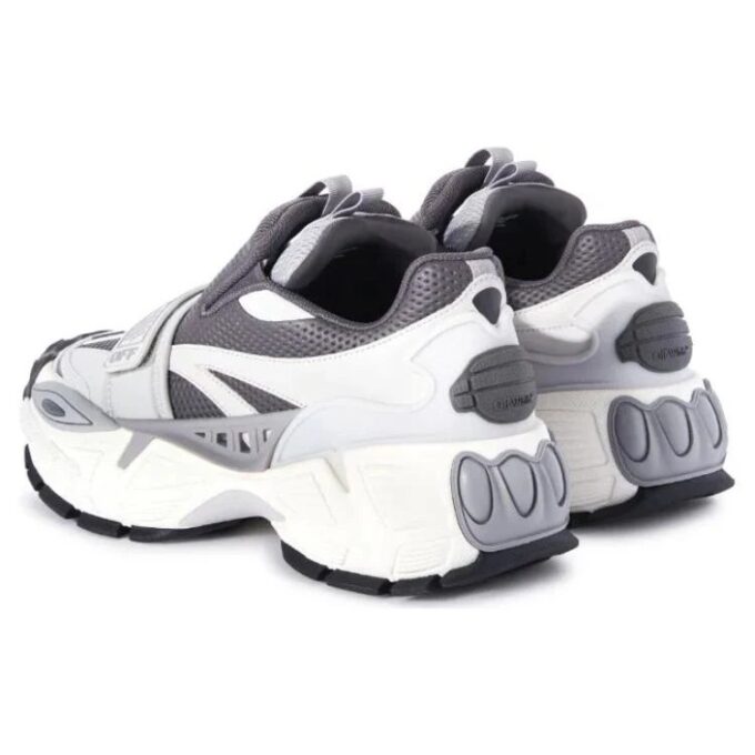 Sneakers med fargeblokker i hvit og grå &laquo;Dark Grey White&raquo;