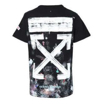 Splash Ink kortærmet løs unisex svart