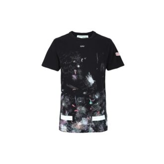 Splash Ink kortærmet løs unisex svart
